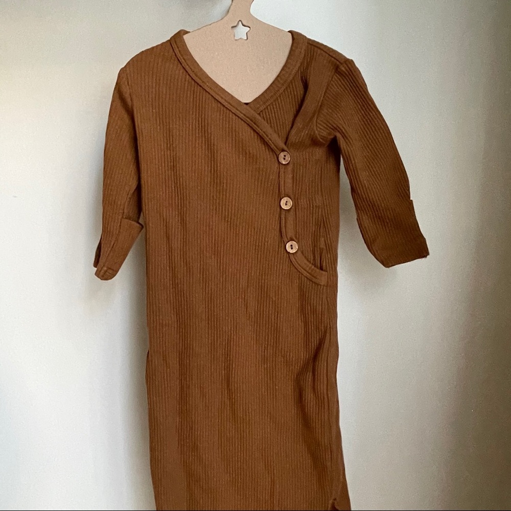 Ribbed Organic Cotton Gown
